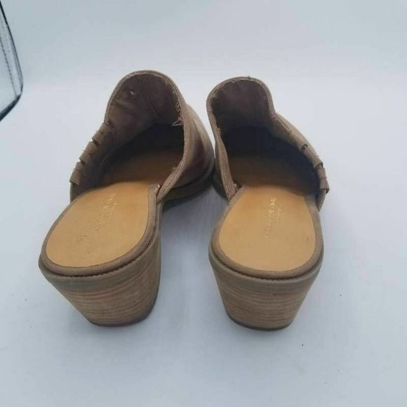 American Eagle Outfitters Womens Mules Heels Shoes Beige Slip On Pointed Toe 6 - Picture 3 of 6